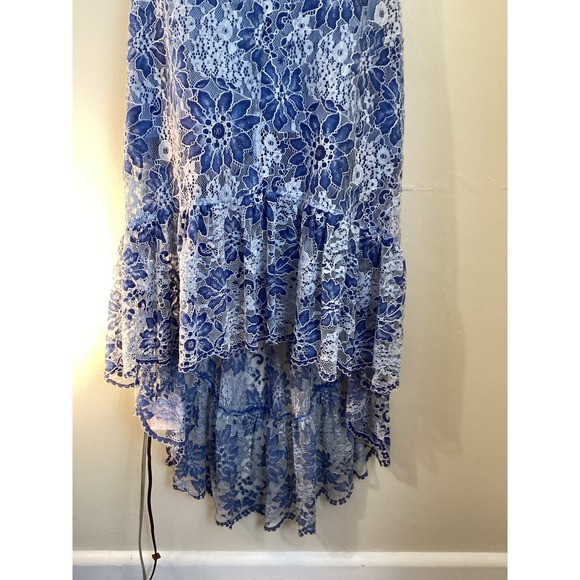 BCBGMaxAzria Blue Lace Midi Dress - Picture 12 of 12
